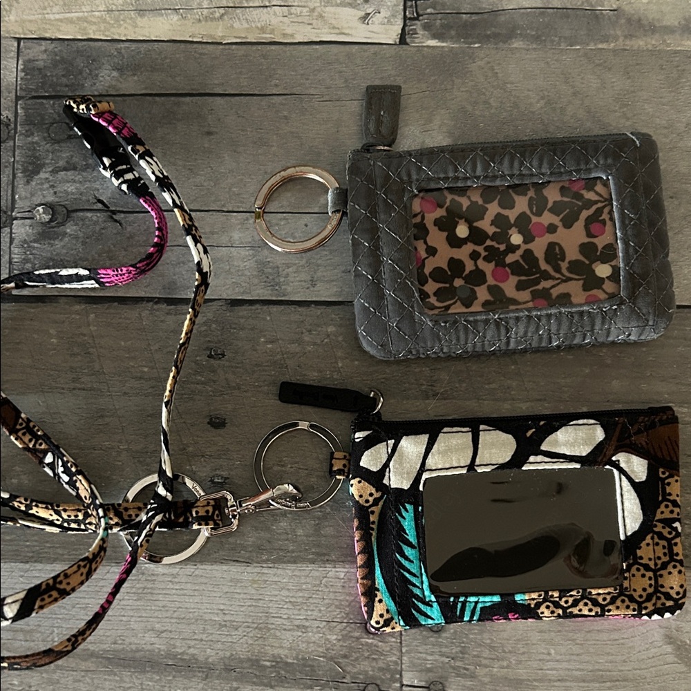 Vera Bradley Quilted ID Holder Set - Gray and Multicolor